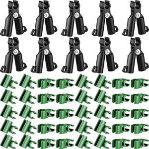 adjustable plant trellis connector clip plastic plant connector stakes garden plastic connector a-type connecting joint buckle clip for gardening metal steel plant supports (50 pieces,11 mm)