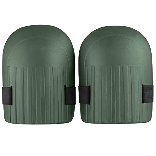 NoCry Home & Gardening Knee Pads for Women and Men - Lightweight Waterproof EVA Foam Cushion, Soft Inner Liner, and Easy Fit with Adjustable Hook'n'Loop Straps, Garden Kneeling Pads for Work, Green