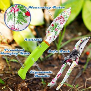 NAYE Garden Tool Set,Cute Gardening Gifts for Women,Birthday Gifts for Mom,Heavy Duty Tool Kit with Gardening Gloves,Garden Tote,Kneeling Pad,Hand Pruner,Trowel,Hand Rake,Weeder,Fork,Transplanter