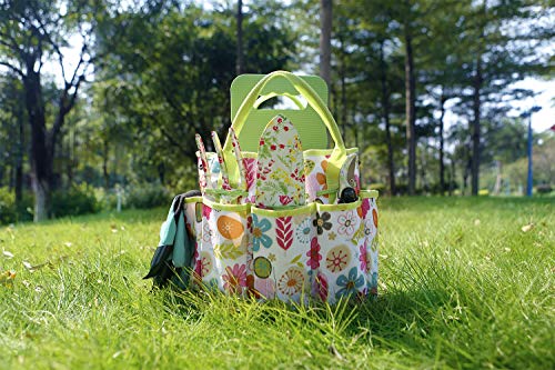 NAYE Garden Tool Set,Cute Gardening Gifts for Women,Birthday Gifts for Mom,Heavy Duty Tool Kit with Gardening Gloves,Garden Tote,Kneeling Pad,Hand Pruner,Trowel,Hand Rake,Weeder,Fork,Transplanter