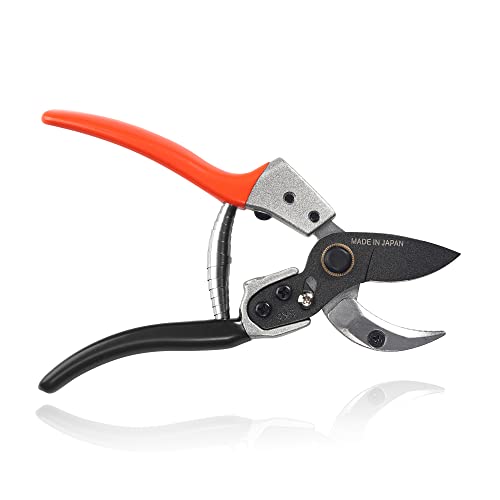 TONMA Anvil Pruning Shears [Made in Japan] Professional 8 Inch Heavy Duty Garden Scissors Secateurs with Ergonomic Handle, Hand Pruners Gardening Hand Tool Branch Clippers for Plants