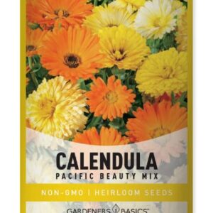 Calendula Seeds for Planting (Pacific Beauty Mix) - Annual Flower Seeds Great for Cut Flower Gardens, Herbal Tea and for Medicinal Purposes, Open Pollinated Flower Seed by Gardeners Basics