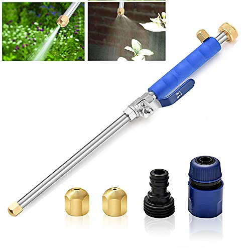 Shayee High Pressure Power Washer Wand for Garden Hose with Jet Nozzle and Fan Nozzle Hydro Jet Power Sprayer for Car Washing or Garden Cleaning Made of Durable Metal