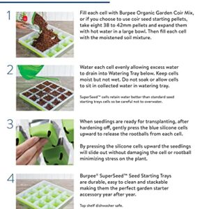 Burpee SuperSeed Windowsill Seed Starting Tray | 8 XL Cell | Seed Starter Tray | Reusable & Dishwasher Safe | for Starting Vegetable Seeds, Flower Seeds & Herb Seeds | Window Garden Seed Starting Kit