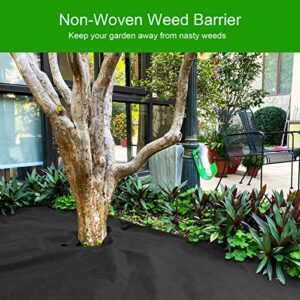 EnonGarden 4x100ft Garden Weed Barrier, Garden Landscape Fabric Weeds Control for Flower Bed, Mulch, Edging, Garden Stakes, Outdoor Project Weed Guard Mat