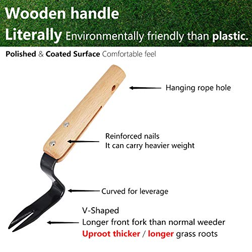 Amble Weeder Hand Puller Tool for Garden Caring to Remove Dandelions Thistles and Weeds