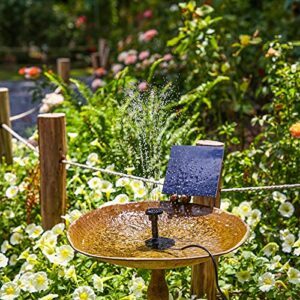 AISITIN DIY Solar Water Pump Kit, Solar Powered Water Fountain Pump with 6 Nozzles, DIY Water Feature Outdoor Fountain for Bird Bath, Ponds, Garden and Fish Tank