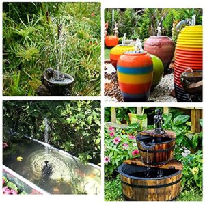 AISITIN DIY Solar Water Pump Kit, Solar Powered Water Fountain Pump with 6 Nozzles, DIY Water Feature Outdoor Fountain for Bird Bath, Ponds, Garden and Fish Tank