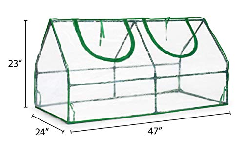 Topline Outdoor Mini Garden Greenhouse with Zipper Openings - 47 Inch