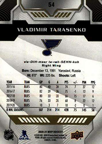 2020-21 Upper Deck MVP Gold Script #54 Vladimir Tarasenko St. Louis Blues NHL Hockey Trading Card