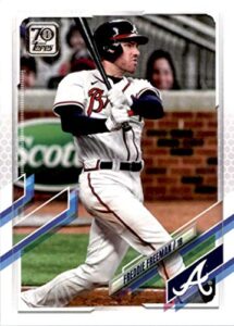 2021 topps series 1 baseball #120 freddie freeman atlanta braves official mlb trading card includes bonus hank aaron k-mart card for orders after dec 7th 2021