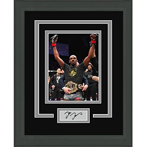 Framed Jon Jones Facsimile Laser Engraved Signature Auto UFC 14x17 Photo