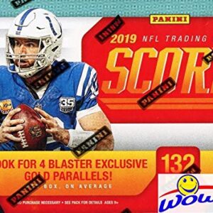 2019 Score NFL Football EXCLUSIVE Factory Sealed Blaster Box with 132 Cards & MEMORABILIA Card! Look for Rookies & Autos of Kyler Murray, Daniel Jones, Dwayne Hoskins, Drew Lock & Many More! WOWZZER!