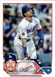 2023 topps #163 miguel vargas rc los angeles dodgers baseball official trading card of the mlb