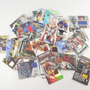 nfl football card relic game used jersey autograph card group gift package (10 relic/auto cards)