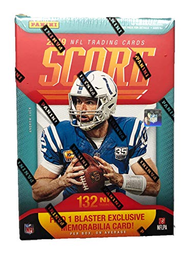 2019 Score NFL Football Blaster Box 132 Cards & 1 MEMORABILIA Card per Box plus a Bonus Pack