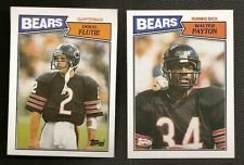 1987 Topps Chicago Bears Complete 21 Card Team Set Includes Walter Payton, Doug Flutie Rookie Card, and Jim Mcmahon Shipped in an Acrylic Case