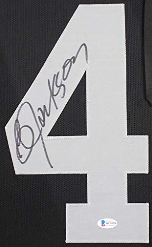 Bo Jackson Autographed Black Jersey - Beautifully Matted and Framed - Hand Signed By Jackson and Certified Authentic by Beckett - Includes Certificate of Authenticity