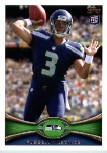 2012 topps football card # 165 russell wilson rc – seattle seahawks (rc – rookie card) (nfl trading card)