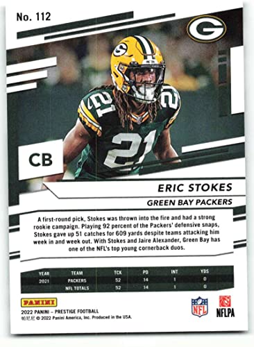 2022 Panini Prestige #112 Eric Stokes NM-MT Green Bay Packers Football