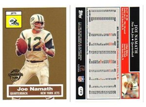 joe namath topps special 50th anniversary gold edition football card -hof- new york jets