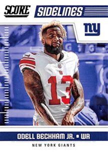 2018 score sidelines #13 odell beckham jr. new york giants football card