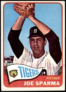 1965 topps baseball 587 joe sparma high number detroit tigers excellent