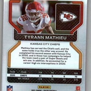 2021 Panini Prizm Prizm Orange Lazer #194 Tyrann Mathieu Kansas City Chiefs NFL Football Trading Card