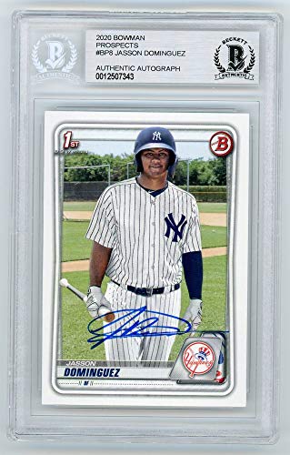 Jasson Dominguez 2020 Bowman Prospects Autographed Rookie Card #BP8 - BAS