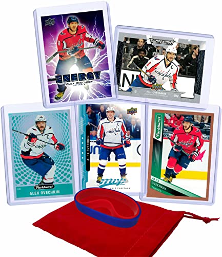 Alexander Ovechkin (5) Assorted Hockey Cards Bundle - Washington Capitals Trading Card