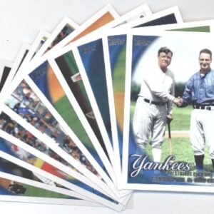 2010 Topps Baseball Cards Complete TEAM SET: New York Yankees (Series 1 & 2) 21 Cards Including Mickey Mantle, Derek Jeter, Alex Rodriguez, Babe Ruth/ Lou Gehrig, Hideki Matsui, Andy Pettitte, Mark Teixeira, CC Sabathia & More!