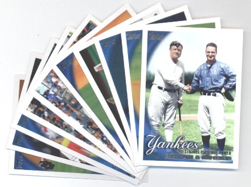 2010 Topps Baseball Cards Complete TEAM SET: New York Yankees (Series 1 & 2) 21 Cards Including Mickey Mantle, Derek Jeter, Alex Rodriguez, Babe Ruth/ Lou Gehrig, Hideki Matsui, Andy Pettitte, Mark Teixeira, CC Sabathia & More!