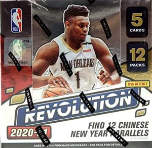 2020/21 panini revolution nba basketball box (12 pk chinese new year edition)