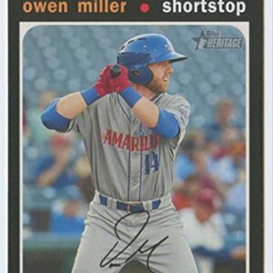 2020 Topps Heritage Minors #166 Owen Miller RC Rookie Amarillo Sod Poodles Baseball Trading Card