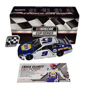 autographed 2020 chase elliott #9 napa team martinsville win (raced version) championship season rare signed lionel 1/24 scale nascar diecast car with coa (1 of only 2,304 produced)