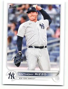 2022 topps #242 anthony rizzo new york yankees official mlb baseball trading card in raw (nm or better) condition