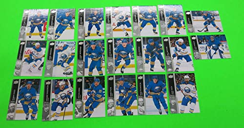 2021-22 Upper Deck Hockey Complete Buffalo Sabres Veteran Team Set of 20 Cards (20 Dylan Cozens, 21 Rasmus Dahlin, 22 Jack Eichel, 23 Rasmus Ristolainen, 24 Jeff Skinner, 25 Tage Thompson, 269 Zemgus Girgensons, 270 Henri Jokiharju, 271 Colin Miller, 272