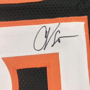 Autographed/Signed Chad Johnson Ochocinco Cincinnati Black Football Jersey JSA COA