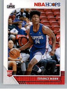 2019-20 panini hoops #245 terance mann los angeles clippers rc rookie nba basketball trading card