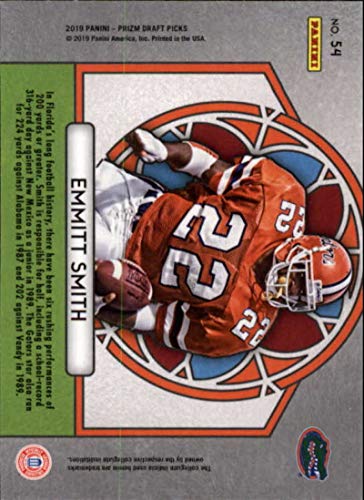 2019 Panini Prizm Draft Picks #54 Emmitt Smith Florida Gators Football Trading Card