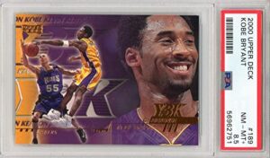 kobe bryant 2000 upper deck card #189 (psa) – unsigned basketball cards