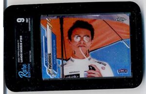 2020 topps chrome f1 refractor #180 lando norris rc rookie formula one racing trading card graded (rare edition 9 mint)