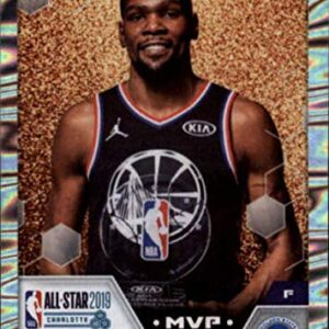 2019-20 Panini Stickers Basketball #27 Kevin Durant MVP Foil Golden State Warriors NBA Basketball Mini Sticker Trading Card (Small & Peelable)