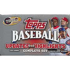 2005 topps baseball traded updates and highlights factory sealed set. loaded with stars including albert pujols, alex rodriguez, andruw jones, ken griffey, mike piazza, manny ramirez, david ortiz, sammy sosa, shawn green and lots more!!