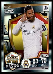 soccer pro 2021 topps match attax 101#201 sergio ramos match attax master