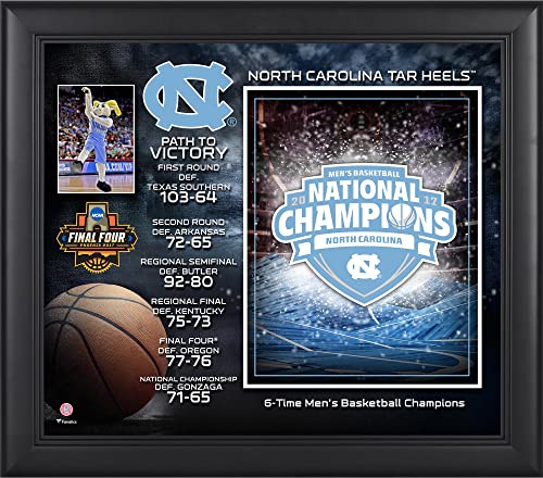 North Carolina Tar Heels Framed 15" x 17" 2017 NCAA Men's Basketball National Champions Collage - College Team Plaques and Collages