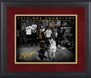 lebron james cleveland cavaliers framed 11″ x 14″ nba finals game 7 chasedown block moments spotlight – facsimile signature – nba player plaques and collages
