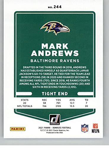 2021 Donruss #244 Mark Andrews Baltimore Ravens NFL Football Card NM-MT