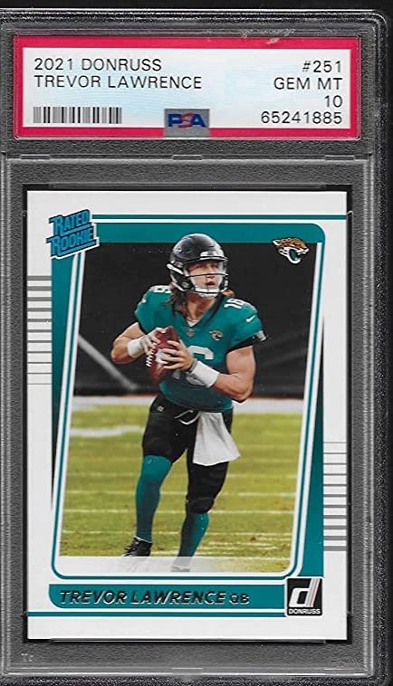 PSA 10 TREVOR LAWRENCE ROOKIE CARD DONRUSS GRADED PSA GEM MINT 10 YOUNG HOT NFL SUPERSTAR QUARTERBACK!