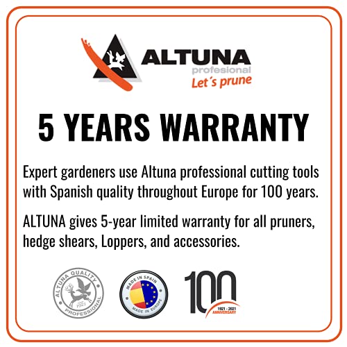 Altuna Pocket Blade Sharpener for Garden Tools with Tungsten Carbide Blade - Universal Tool Sharpener for Pruning Shears, Hedge Scissors, Clippers, Pocket Knives, and More